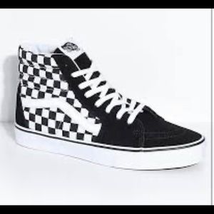 Checkered high top vans